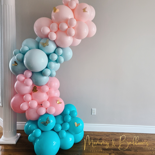 "Turquoise and pink" Balloon Garland To Go