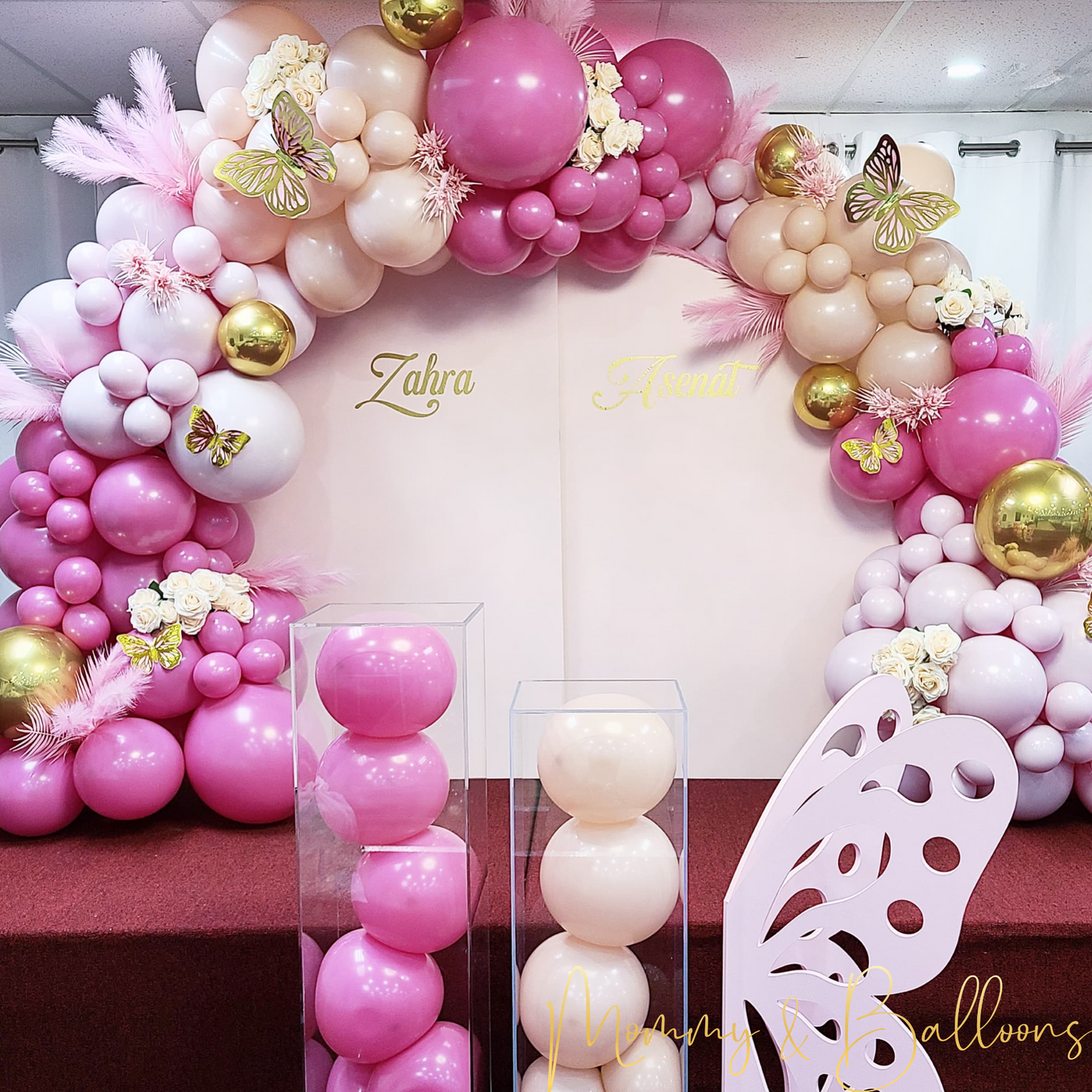 "Pink Butterfly" Balloon Decor Package